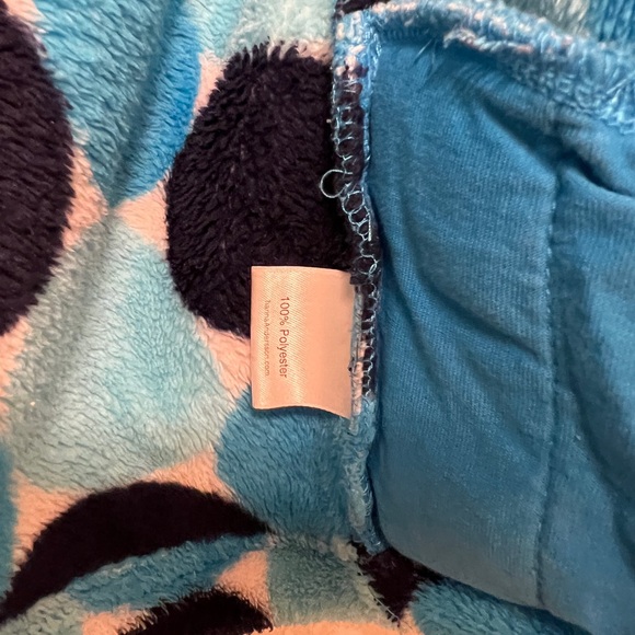 Hanna Andersson Plush Blue and Black Polka Dot fleece jacket - Picture 13 of 15